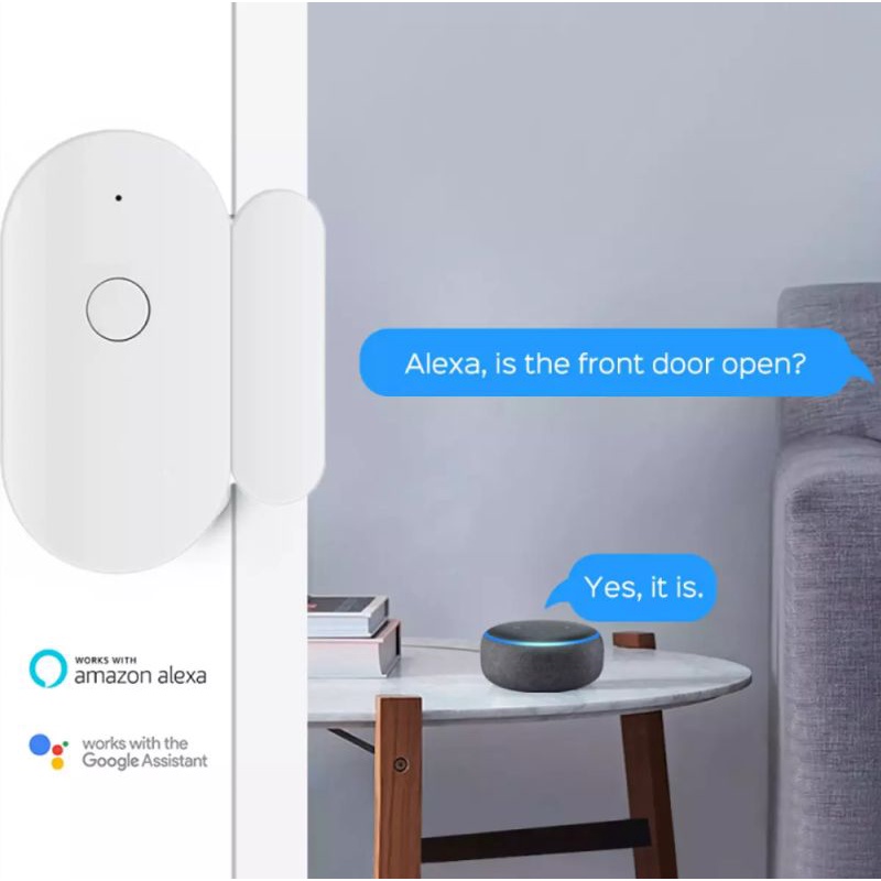 Cảm biến cửa Wifi Tuya Smart. Hoạt động với google Home và Amazon Alexa