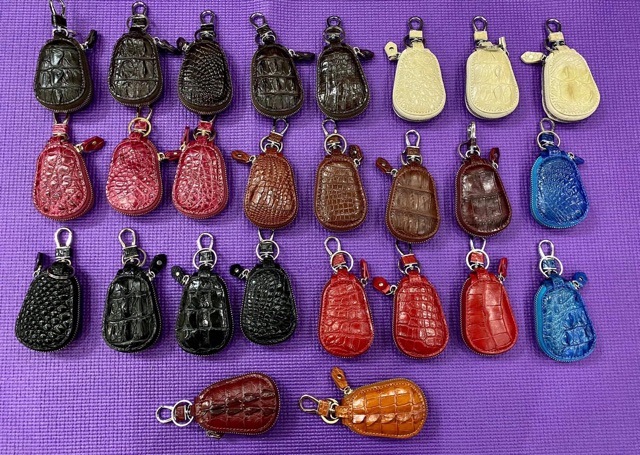 MÓC KHÓA XE HƠI DA CÁ SẤU THẬT 100%