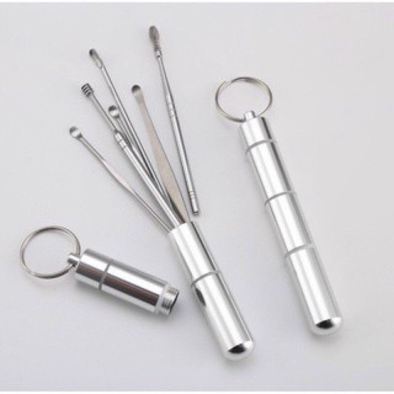 bộ dụng cụ lấy ráy tai 6 món thép không gỉ của Nhật Bản