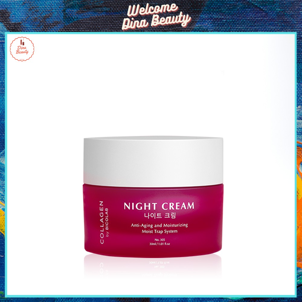 Kem dùng ban đêm Collagen by Bicolab Night Cream Chống lão hóa xóa nếp nhăn giúp da mịn màng trắng hồng rạng rỡ