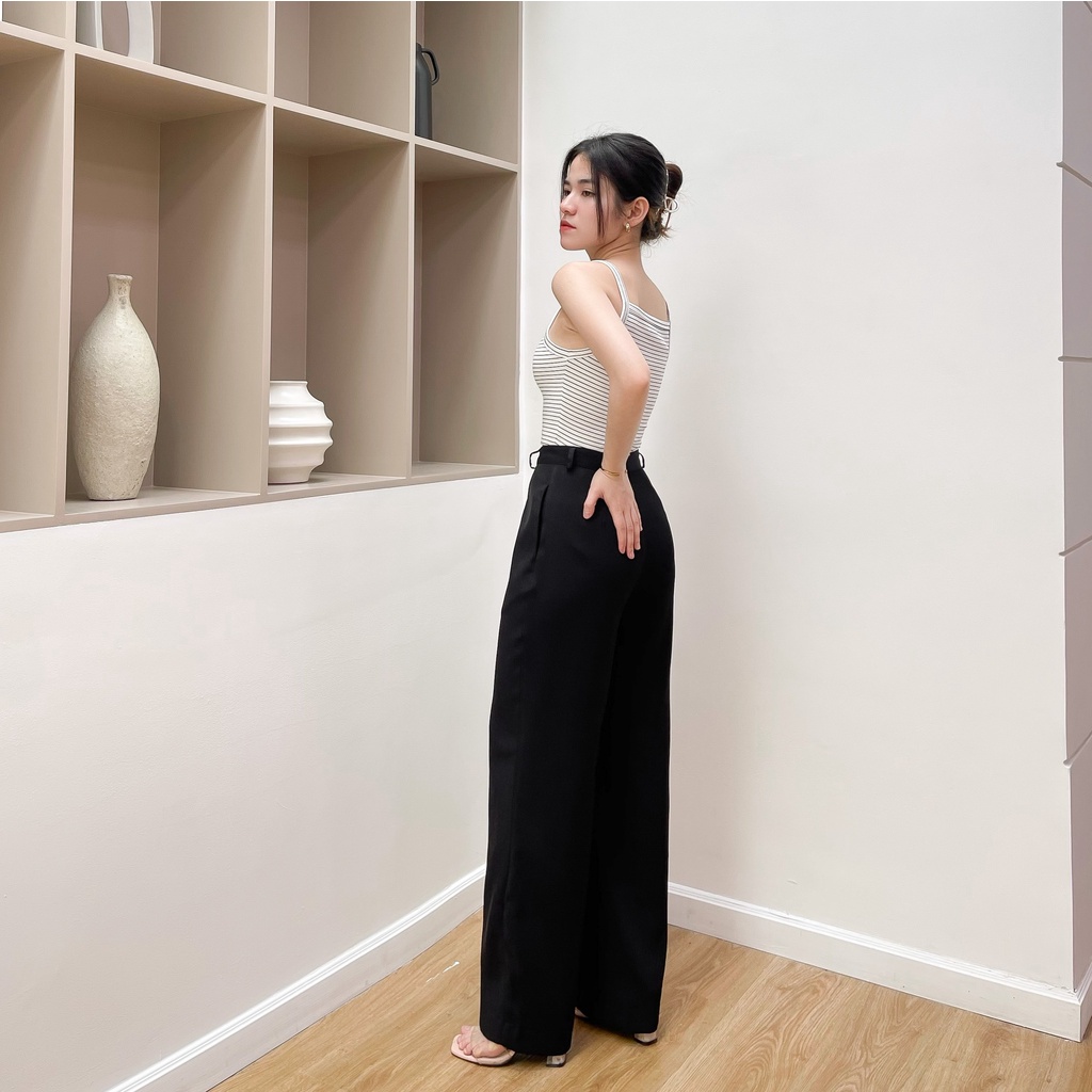 ZAREEN | QUẦN TÂY ỐNG SUÔNG BASIC ZAREEN TRS21 ĐEN
