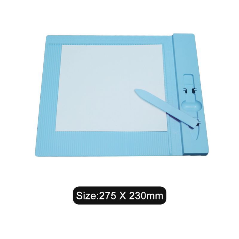Bảng cắt lõm đo mini dùng cho gấp giấy origami/gấp thẻ/phong bì