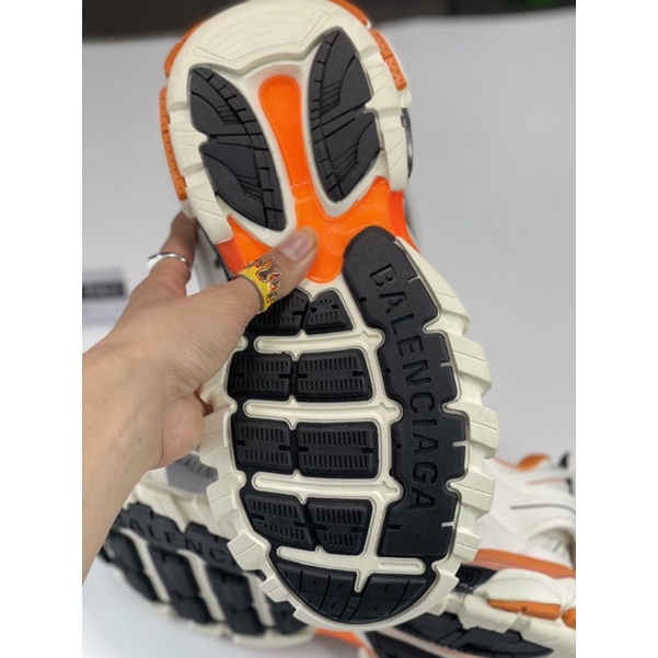 Giày Sneaker 🔥 Track 3 cam trắng kèm phụ kiện