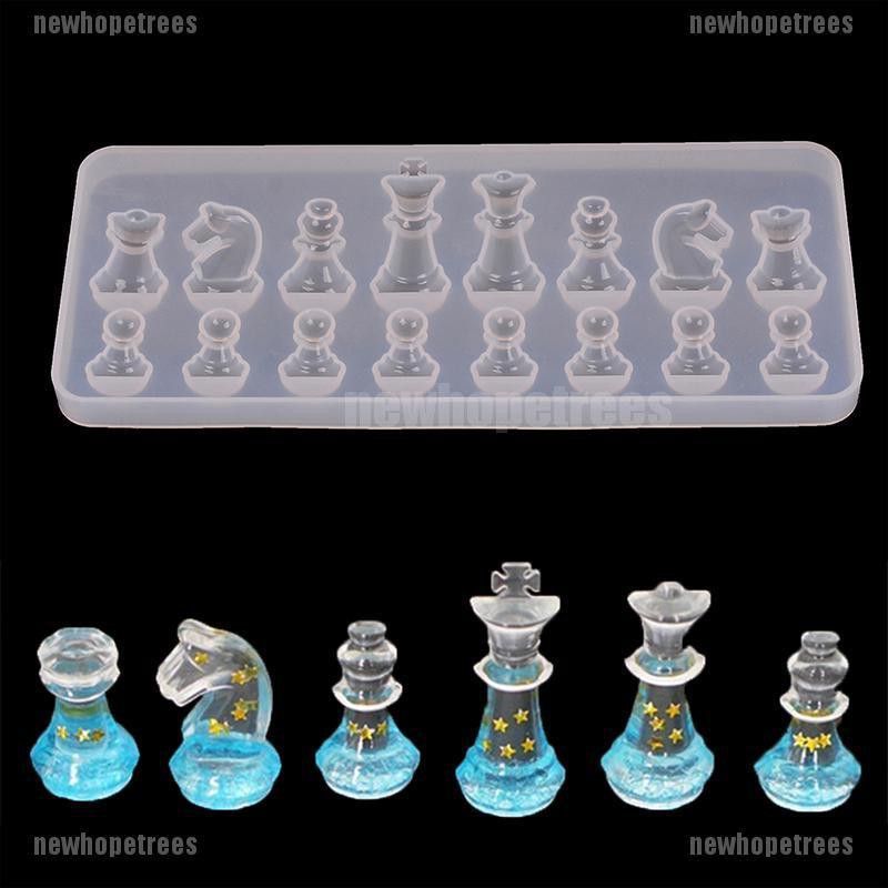 Khuôn silicone Làm Mặt Dây Chuyền Hình Quân Cờ Vua Quốc Tế