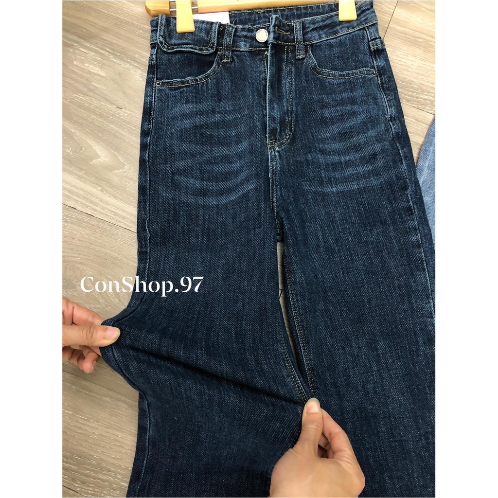 Quần Bò Xuông Dáng Đứng Rách Gấu 3890, Quần jeans Ống Suông