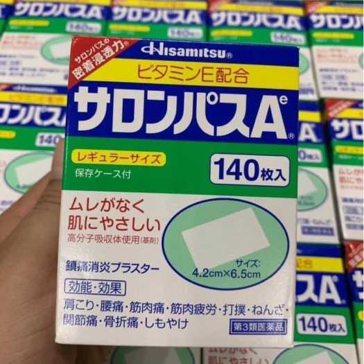 MIẾNG DÁN GIẢM ĐAU SALONPAS NHẬT 140 MIẾNG - HÀNG NHẬT NỘI ĐỊA