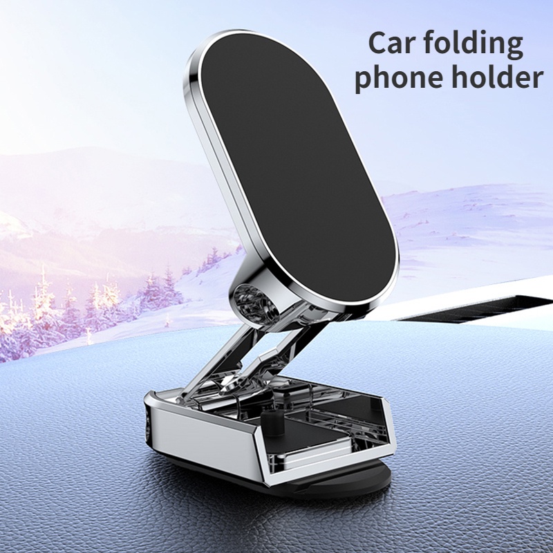 360° Giá Đỡ Điện Thoại Từ Tính Chống Trượt Có Thể Gấp Gọn Cho Xe Hơi