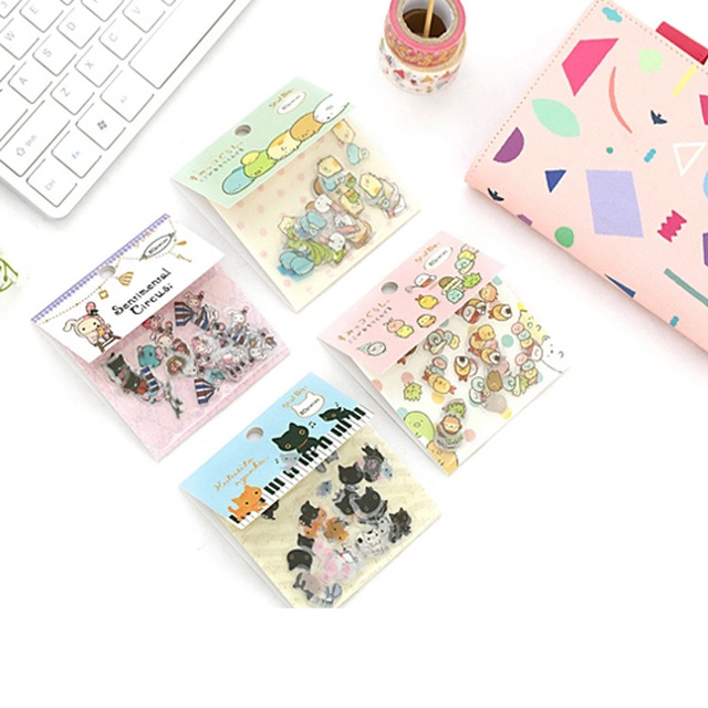 Set 80 nhãn dán từ PVC chống nước phong cách nhật bản SAN-X