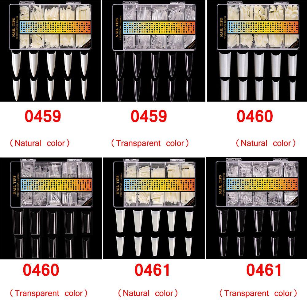 Hộp 500 Móng Tay Giả Toàn Diện / Một Nửa Bằng Acrylic DIY