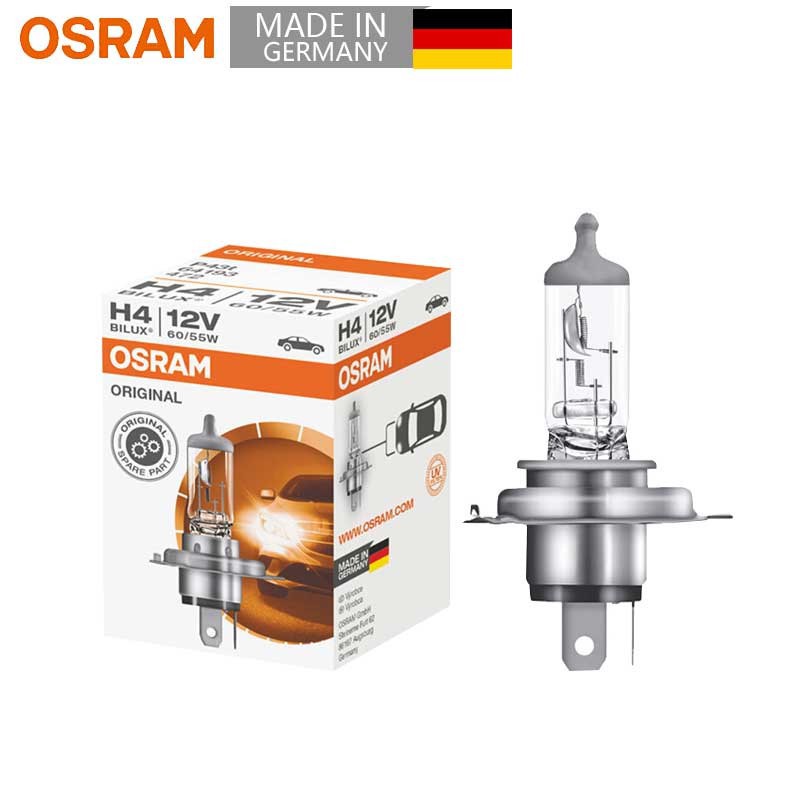 Bóng đèn ô tô xe máy hãng OSRAM tiêu chuẩn 12V halogen 55W | H1 H3 H4 H7 H11