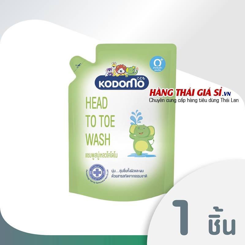 Dầu tắm gội cho bé Kodomo Head To Toe Thương hiệu Thái Lan_Dạng Túi 380ml