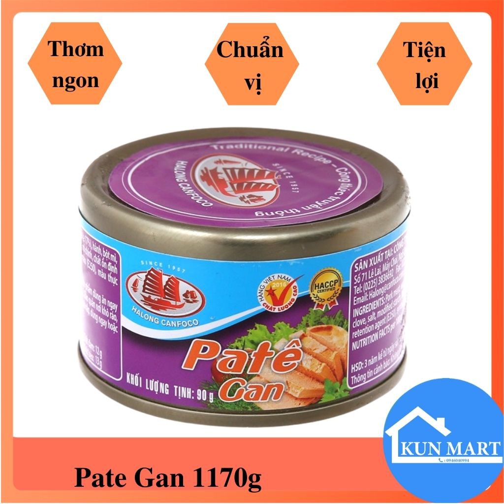 Pate Gan đóng hộp HALONG CAFOCO Thơm Ngon Hấp Dẫn 170g