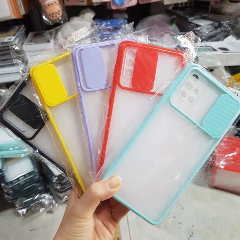 Ốp samsung A32 4G, A52, A72, A20S, A12, A21S, A51, A71, , A31 viền dẻo lưng nhám nắp trượt che camera