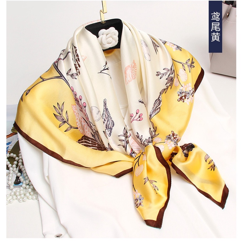 Khăn vuông lụa satin 70cm nữ công sở đẹp cao cấp- khăn turban quấn túi quấn tóc làm áo siêu xinh