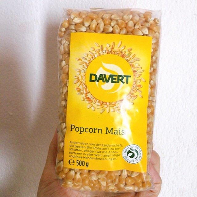Ngô nổ bỏng hữu cơ Davert 500g