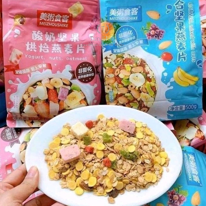 Ngũ cốc Sữa Chua,Ngũ cốc trái cây sấy khô,Ngũ cốc ăn kiêng gói 500gr