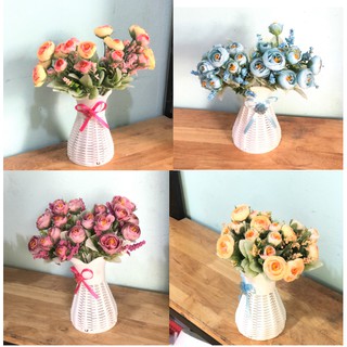 Mua Bình hoa trà hoa giả (cả lọ và hoa)