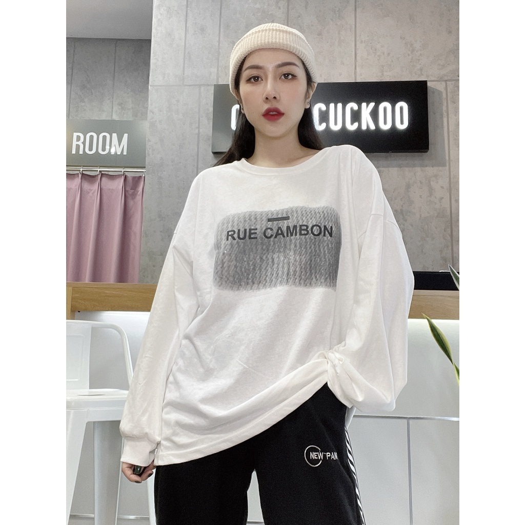 Áo Sweater Nữ Rue Cambon In Ngực - Mã Số: P11105