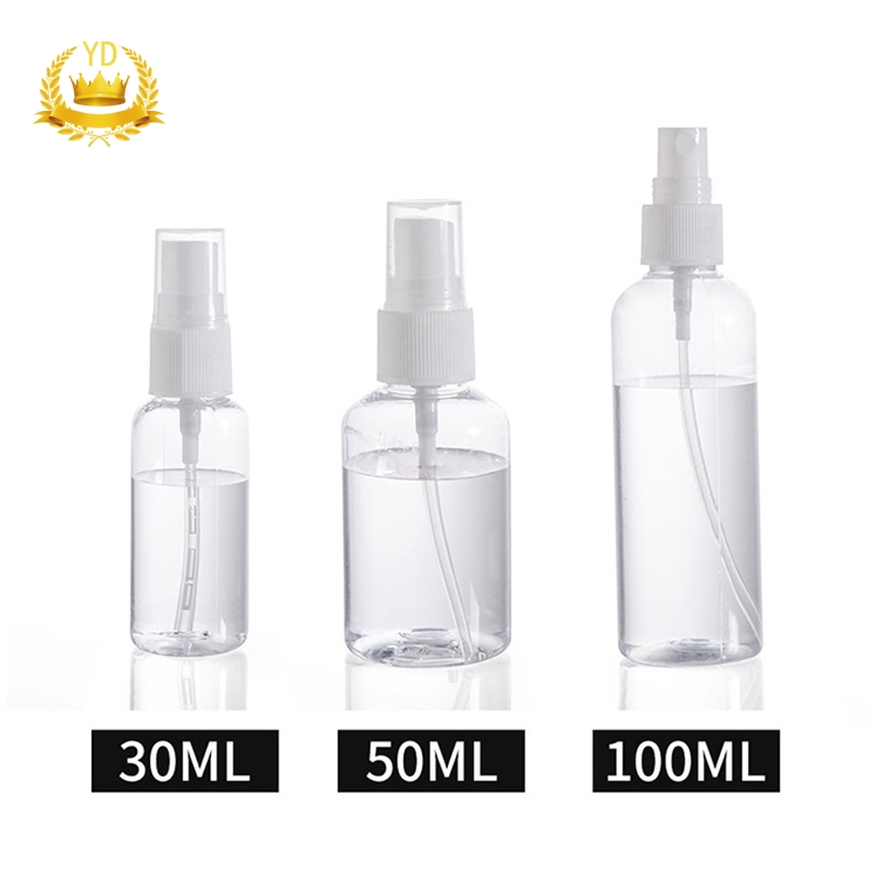 [Hàng mới về] Bình xịt đựng chất lỏng bằng nhựa trong suốt 30/50/100ml