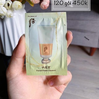 Combo 30 gói Sữa rữa mặt whoo vàng làm săn chắc sáng da