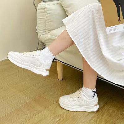 Giày thể thao viền nâu độn đế 4cm đi cực êm G054