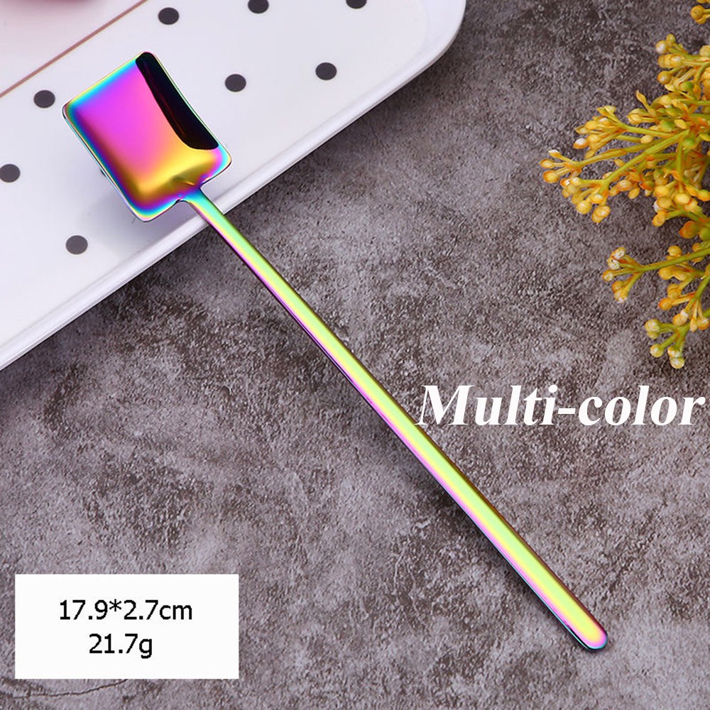 CONOPERY Muỗng cà phê bằng inox thiết kế cán dài đẹp mắt