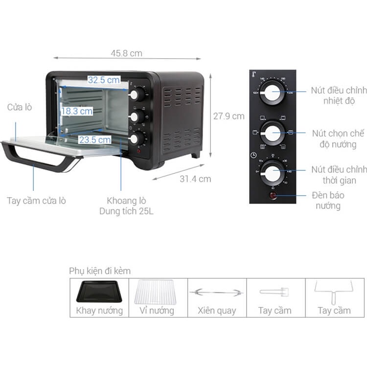 Lò Nướng Sanaky VH-259S2D (25L)
