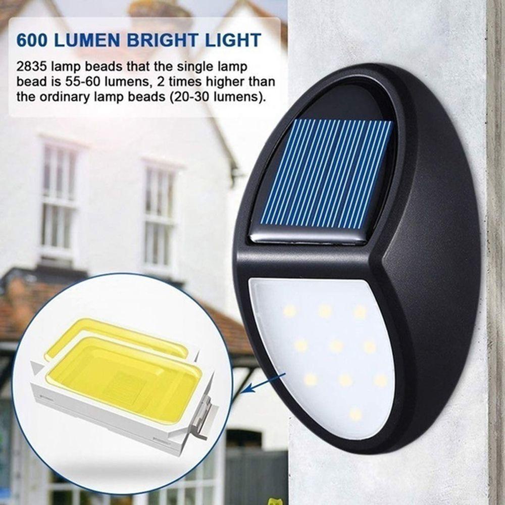 LANFY Đèn Led 10 Bóng Gắn Tường Năng Lượng Mặt Trời Chống Thấm Nước Cho Sân Vườn
