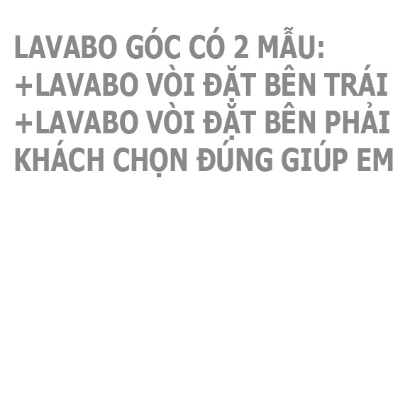 Chậu rửa mặt lavabo góc treo tường 422NA thương hiệu NA.GRAND, men NANO trắng sáng chống bám bẩn, la góc chủ nhật