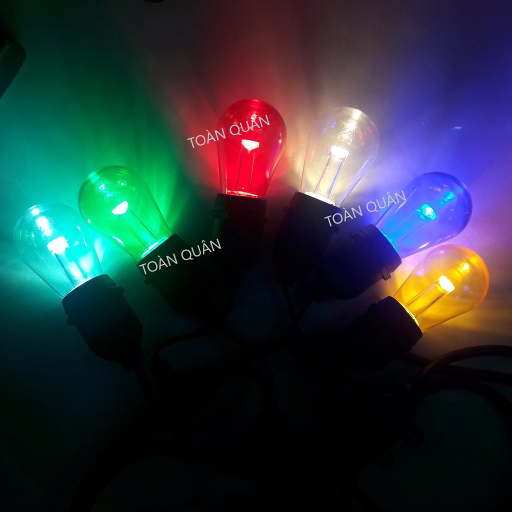 BÓNG ĐÈN 3W TRANG TRÍ NGOÀI TRỜI loại 13 mắt led và loại nhựa trong suốt