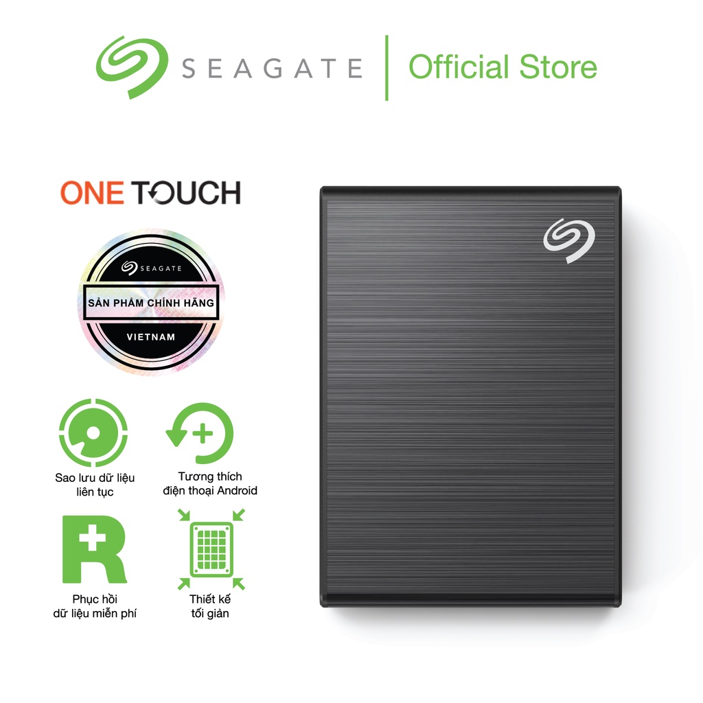 Ổ cứng Di Động SSD Seagate One Touch SSD 2TB USB_C + Phục hồi Dữ liệu Rescue
