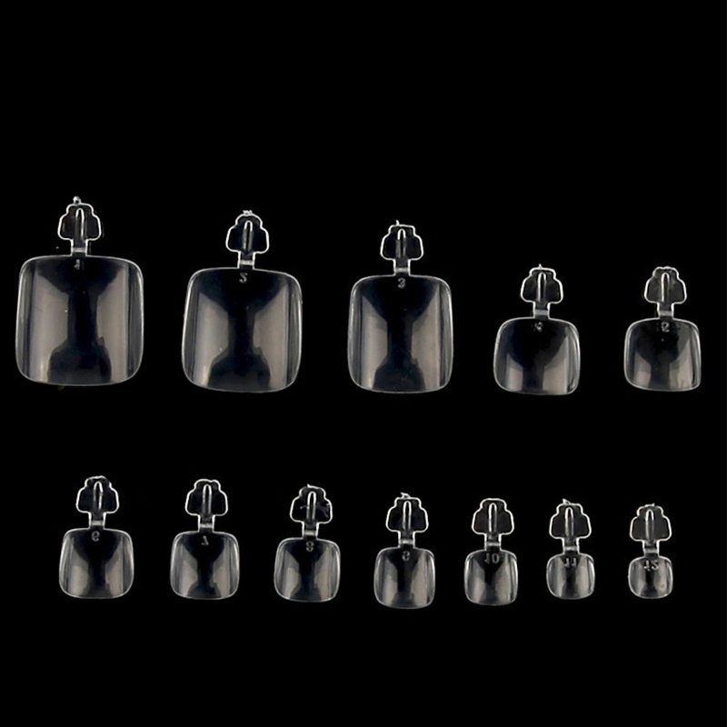 Set 600 Móng Chân Giả Ngắn Che Phủ Toàn Diện 12 Kích Cỡ