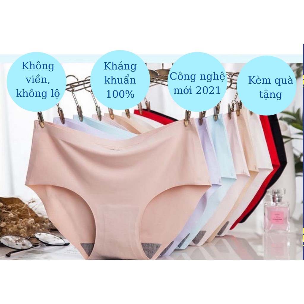 Quần lót quần chip không viền, mặc không lộ cực kì mềm mại kháng khuẩn 100%