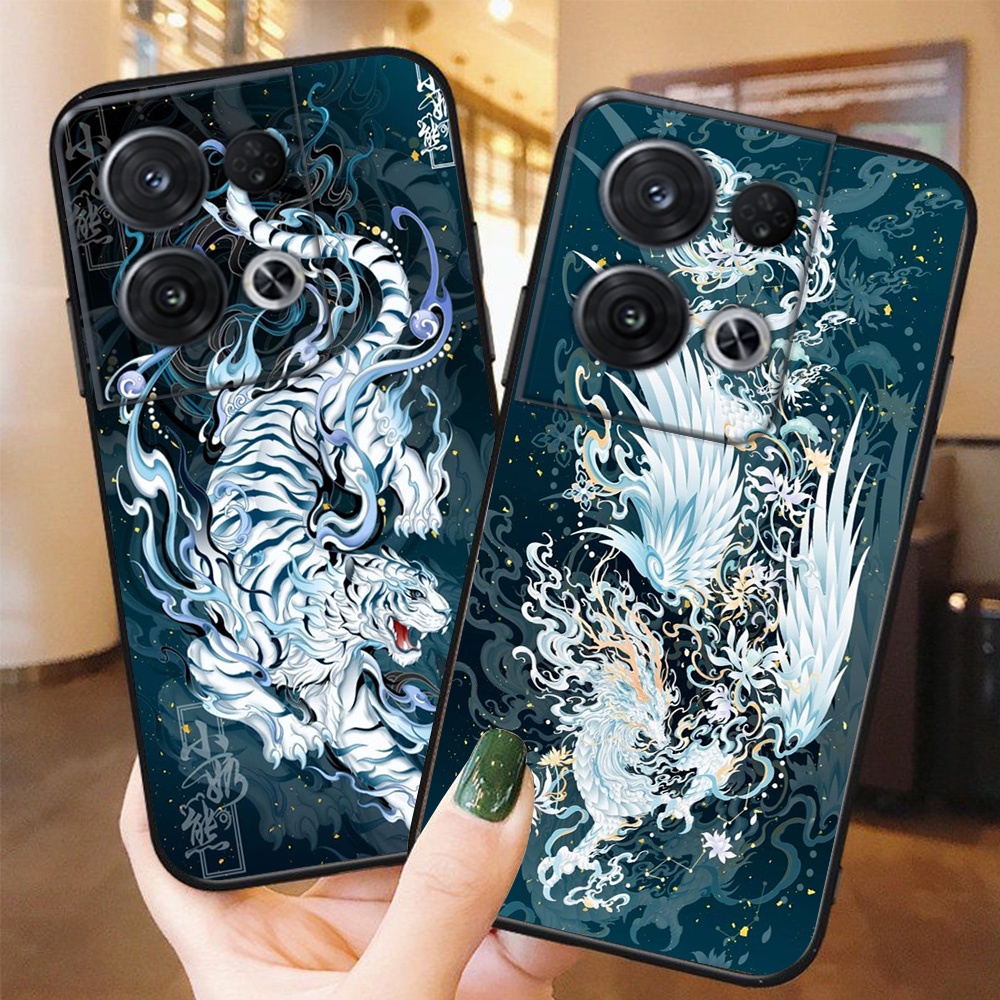 Ốp lưng điện thoại oppo reno 8 5g / oppo reno 8 4g hổ , rồng , phượng hoàng ốp lưng giá rẻ
