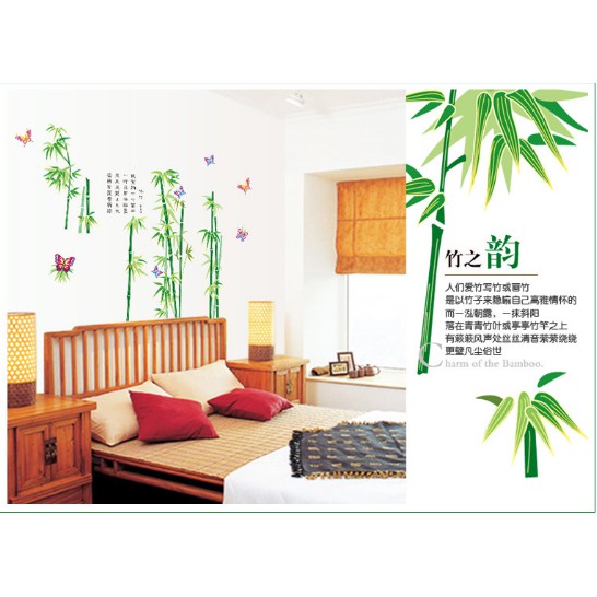 Decal trang trí cây trúc trang nhã