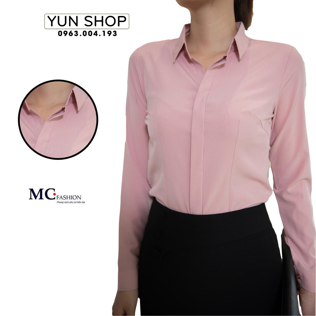 Áo Sơ Mi Dài Tay Công Sở - MC Fashion A0198 Màu Hồng Đỗ