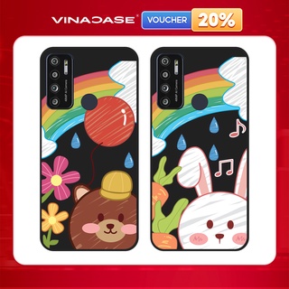 Ốp lưng Vina Case Vsmart Joy 3/Joy 4/Bee 3/...Silicone TPU dẻo đen viền bảo vệ camera hình Thỏ Gấu tranh vẽ