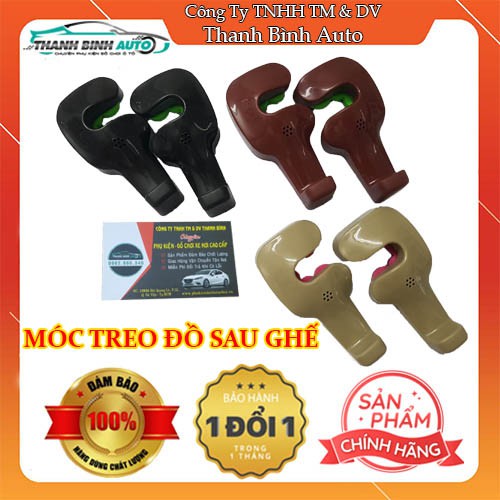 Bộ 2 Móc Treo Đồ Sau Ghế - CAO CẤP có lõi vòng xoay gọn và thông minh - Thanh Bình Auto