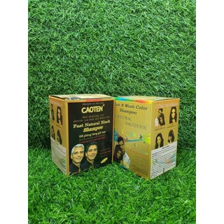 Dầu gội đen tóc Yicaoten ( hộp 10 gói )