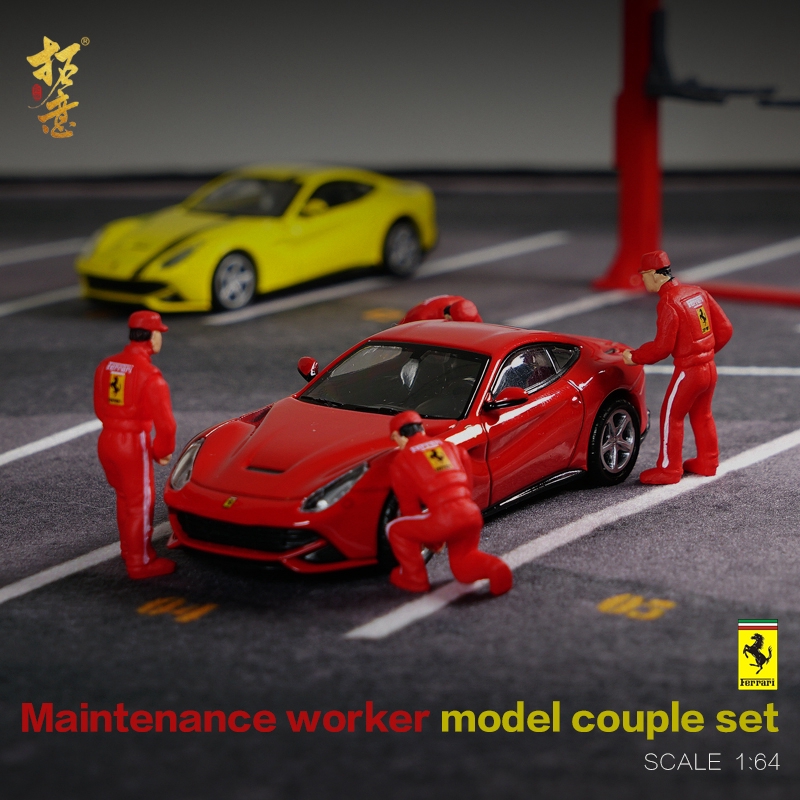 Mô Hình Xe Đua Đồ Chơi Ferrari Sửa Chữa Tỉ Lệ 1:64