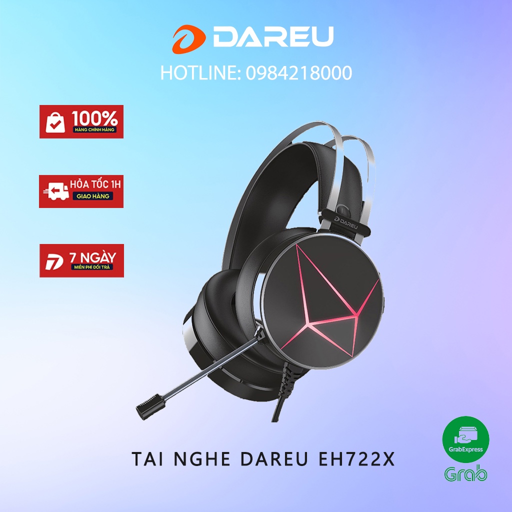 Tai nghe DareU EH722X USB 7.1 Black