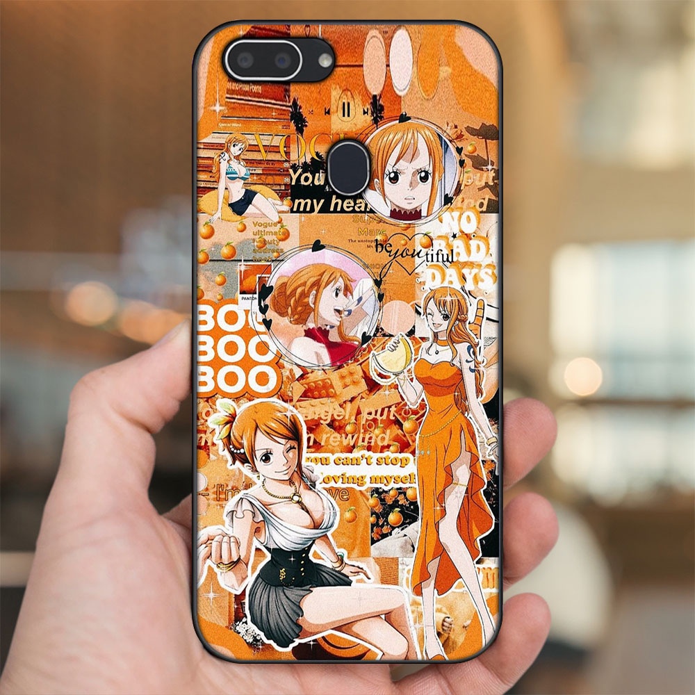 Ốp lưng Realme 2 viền đen in hình Nami One Piece Đảo Hải Tặc