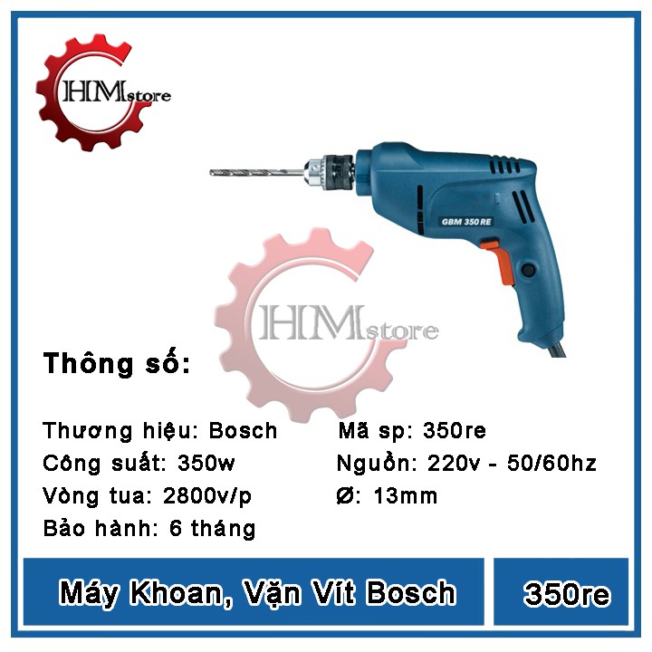 Máy Khoan 10mm Bosch - Máy bắn vít Bosch 350re