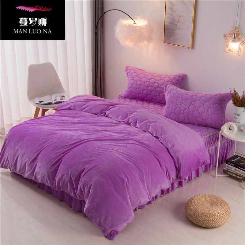 bộ ga giường 4 món nhung tuyết