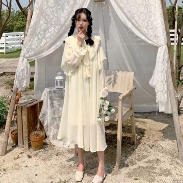 Váy xòe tiểu thư oversize