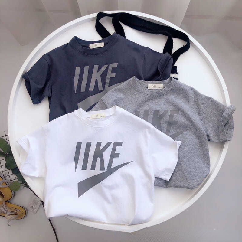 Áo Thun Tay Ngắn In Chữ Bằng Cotton Cho Bé Gái 1-8 Tuổi