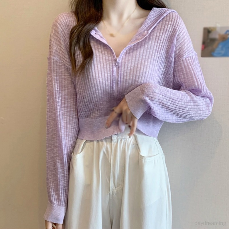 Áo Khoác Cardigan Nữ Tay Dài Xuyên Thấu