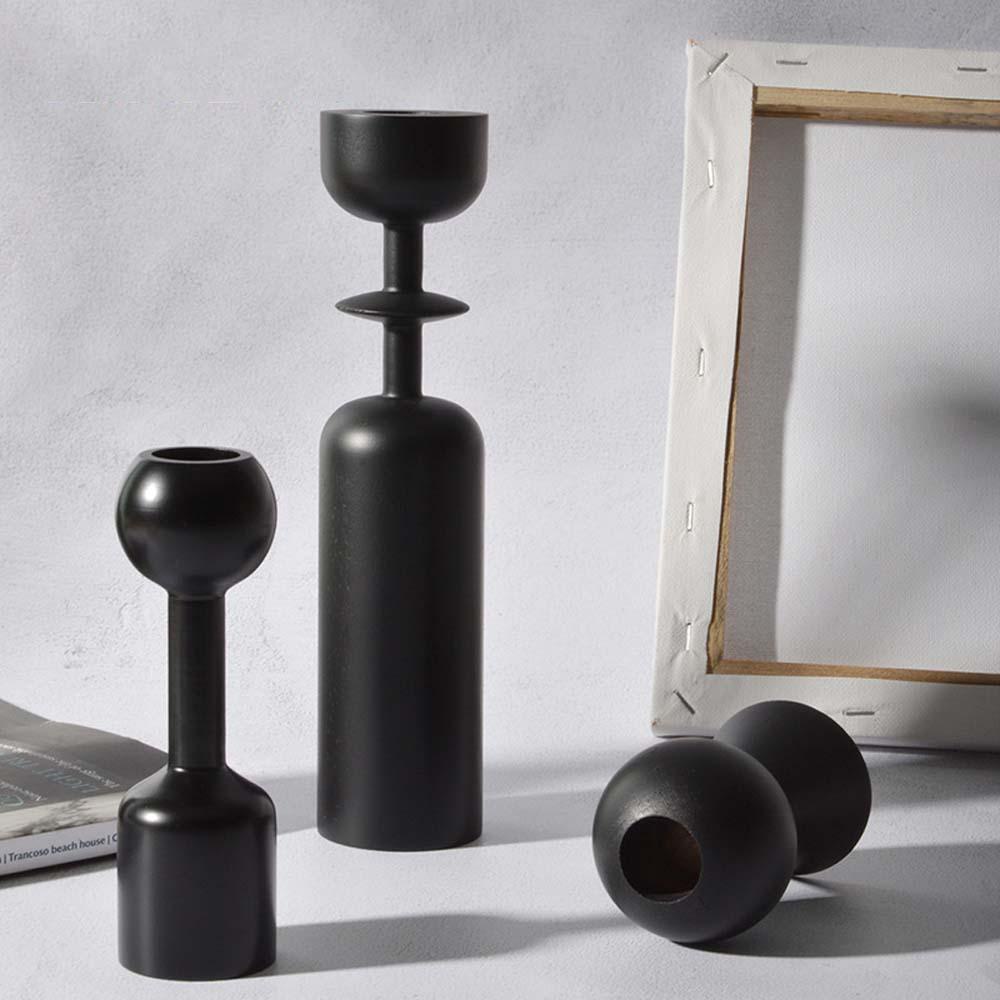 Giá Đỡ Đèn Cầy Bằng Gỗ Phong Cách Bắc Âu Độc Đáo Trang Trí Tiệc Cưới