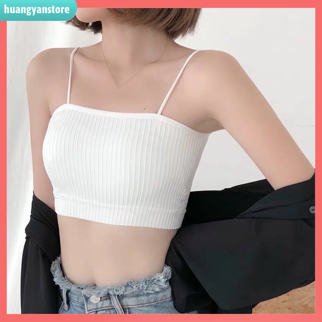 Áo ống hai dây có mút đệm kiểu dáng quyến rũ dành cho bạn nữ | BigBuy360 - bigbuy360.vn