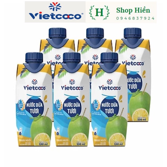 Nước dừa tươi chanh muối Vietcoco 330ml